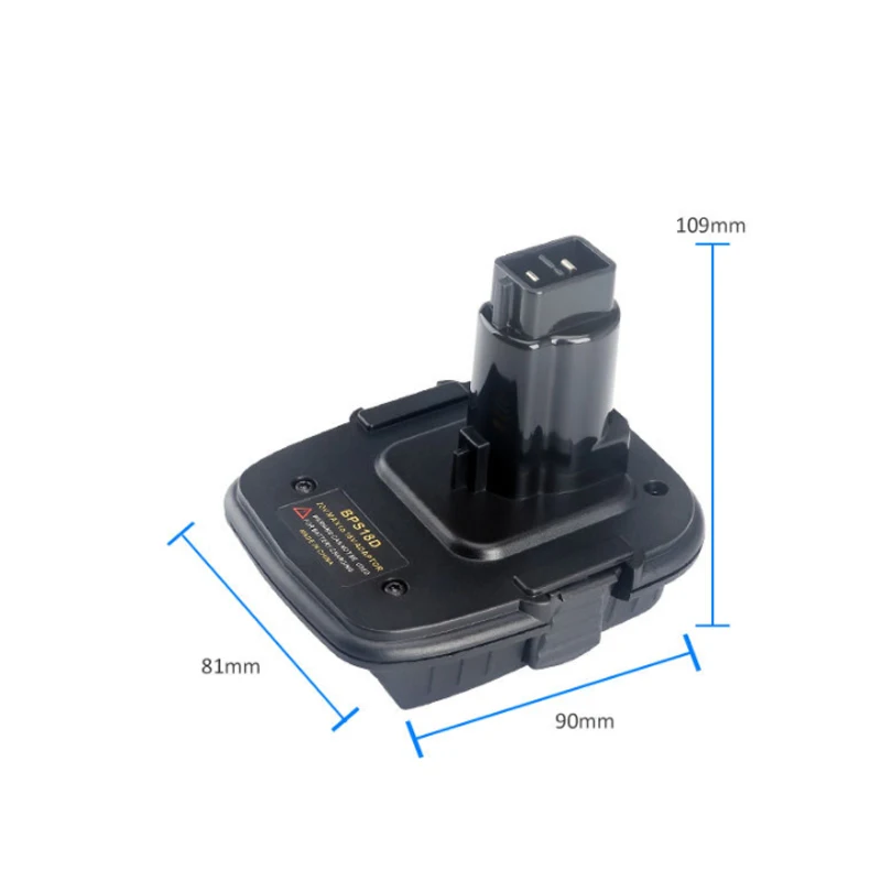 Adaptador de batería BPS18D para Black & Decker/Porter-Cable/batería de iones de litio de 18V de Stanley, convertidor para herramienta eléctrica DeWalt Nickel de 18V