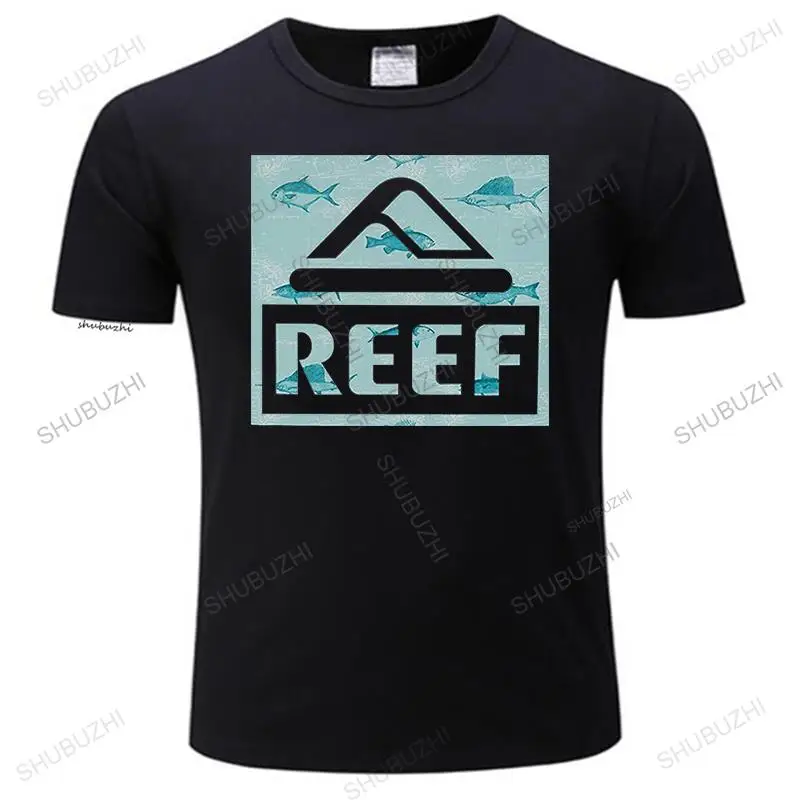 Reef Men's Logo T-Shirt Short Sleeve Tee-Shirt Funny Print Top Tee Loose Black Men T Shirts Homme Tees Homme High Quality