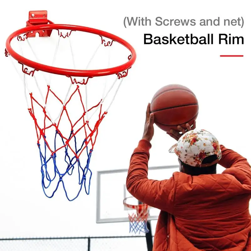 Hanging Basketball Hoop Basketball Hoop 32cm Indoor Outdoor Basketball Wall Hanging Basket Net Basketball Training Frame