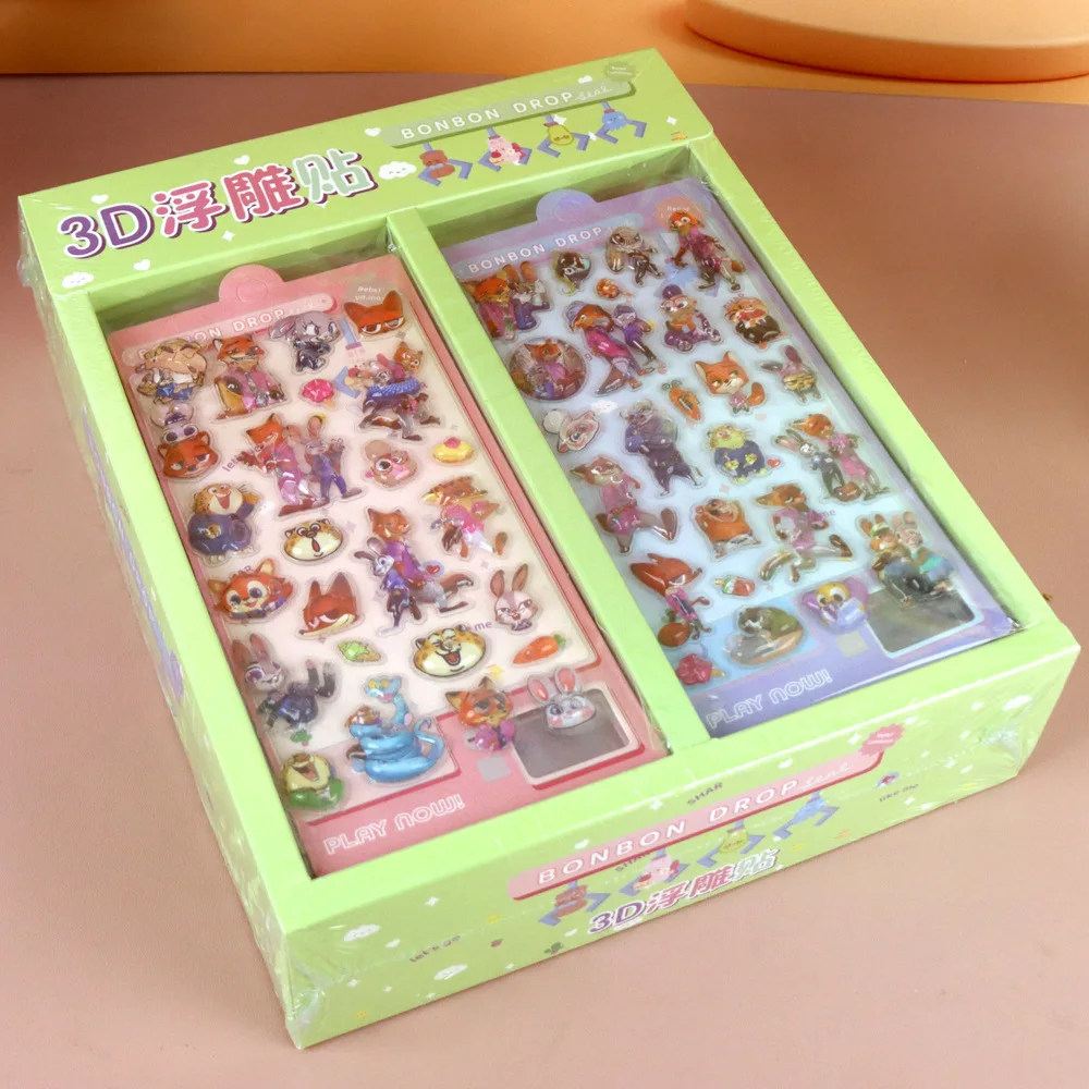 

Zootopia 3D тисненные хрустальные наклейки детские периферийные наклейки из мультфильмов