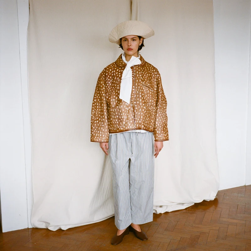 Retro na moda jaqueta curta lapela zíper bolinhas nicho design outerwear moda casual edgy chique feminino legal streetwear