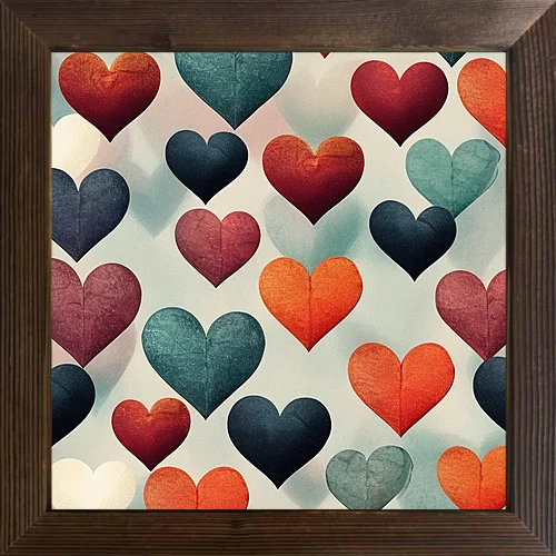 Christmas and Love Elements Cartoon Style American Print Oil Painting Waterproof Suitable for Stores, Room Decoration Items