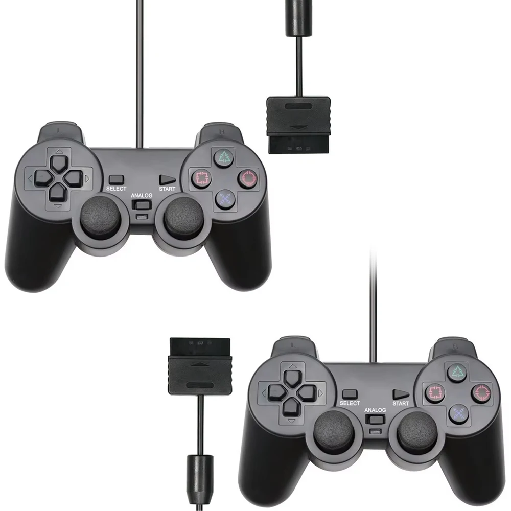 Mando con cable para Sony PS2, mando para Mando PS2/PS2, Joystick para Playstation 2, Joypad de vibración, USB con cable, Control de PC