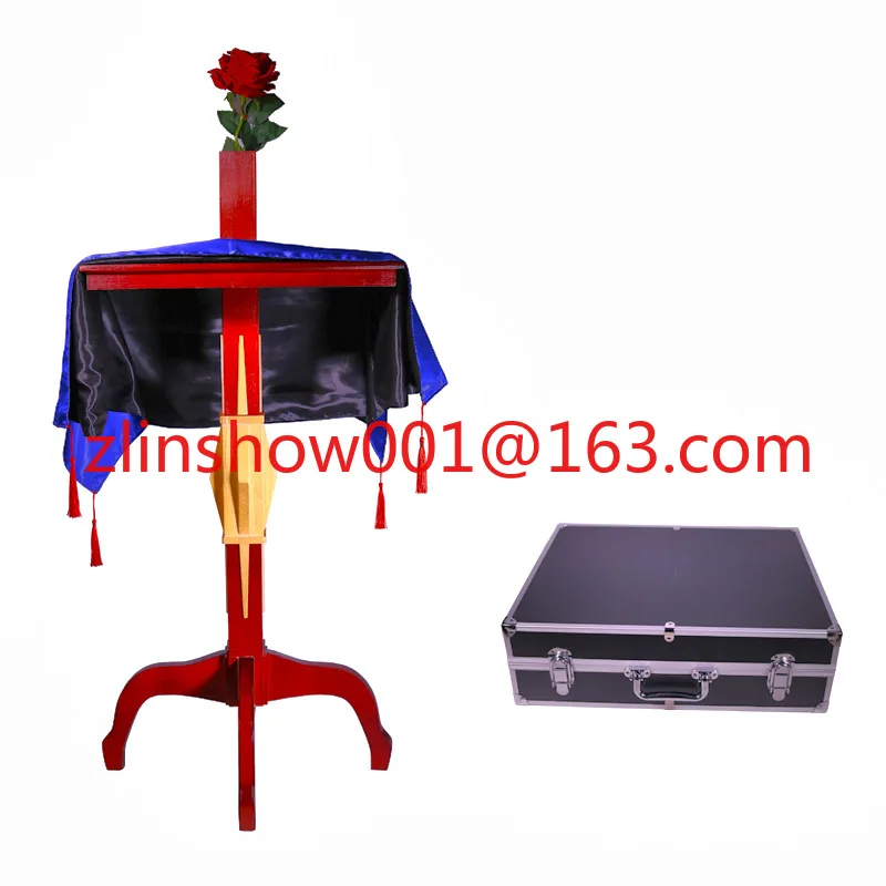 Deluxe and Durable Professional Stage Magic Prop Floating Table with Anti-gravity Box and Candle Holder for Magicians Magic Show