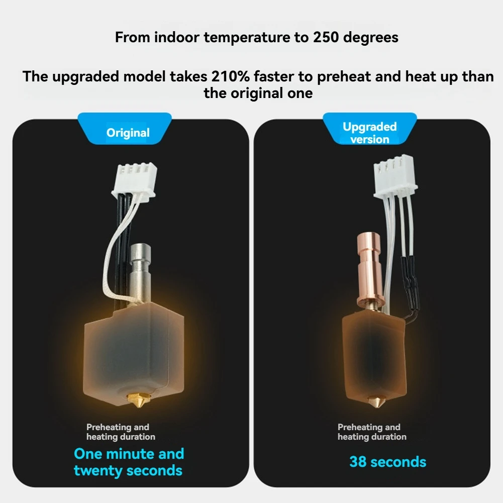 A34M-For Anycubic Kobra S1 ترقية التدفئة تصلب فوهة Hotend عدة 24 فولت 48 واط رأس الطباعة الطارد