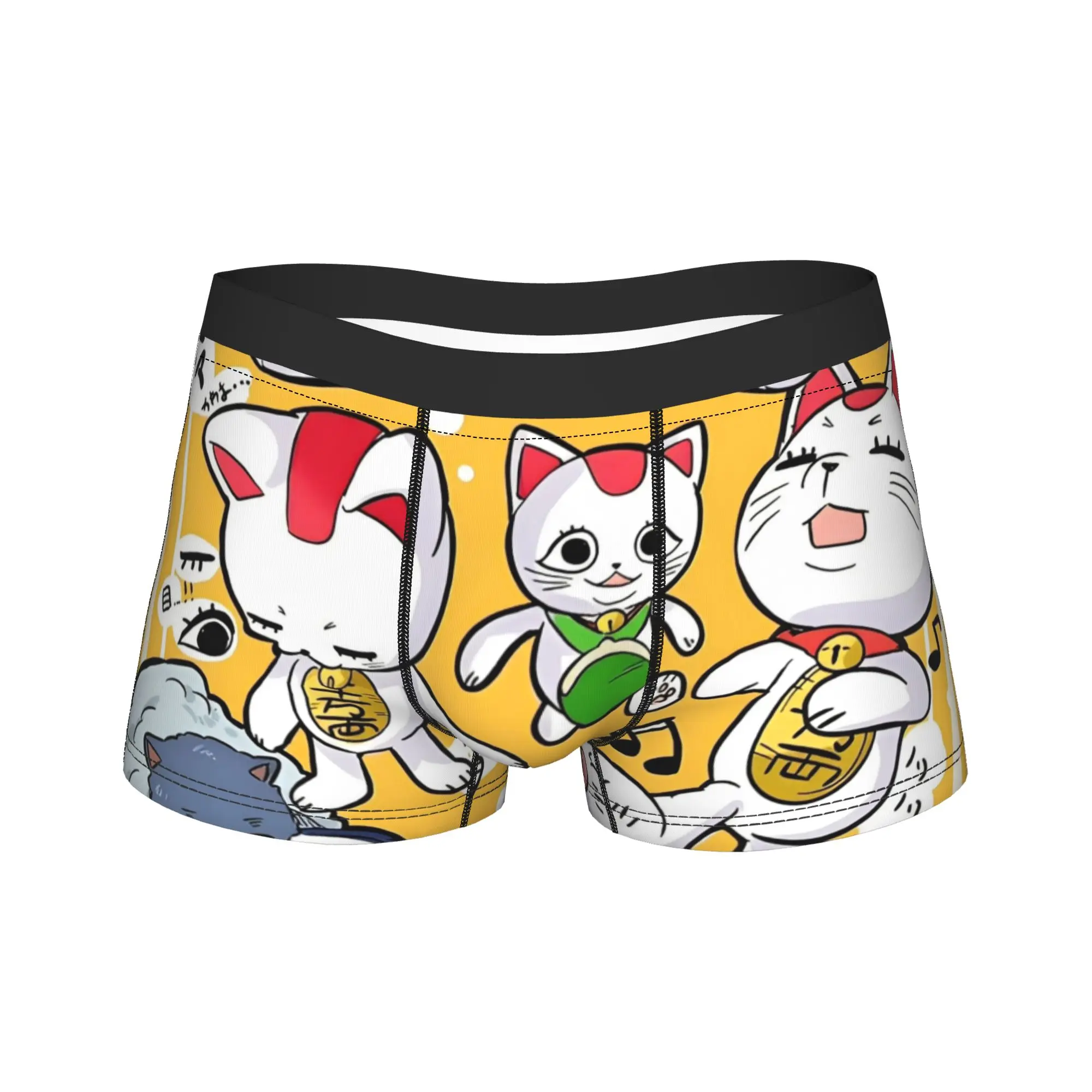 

Нижнее белье Cat Dandadan, удобные трусы-шорты для мужчин, 3D-модель с карманом, большие размеры, боксеры