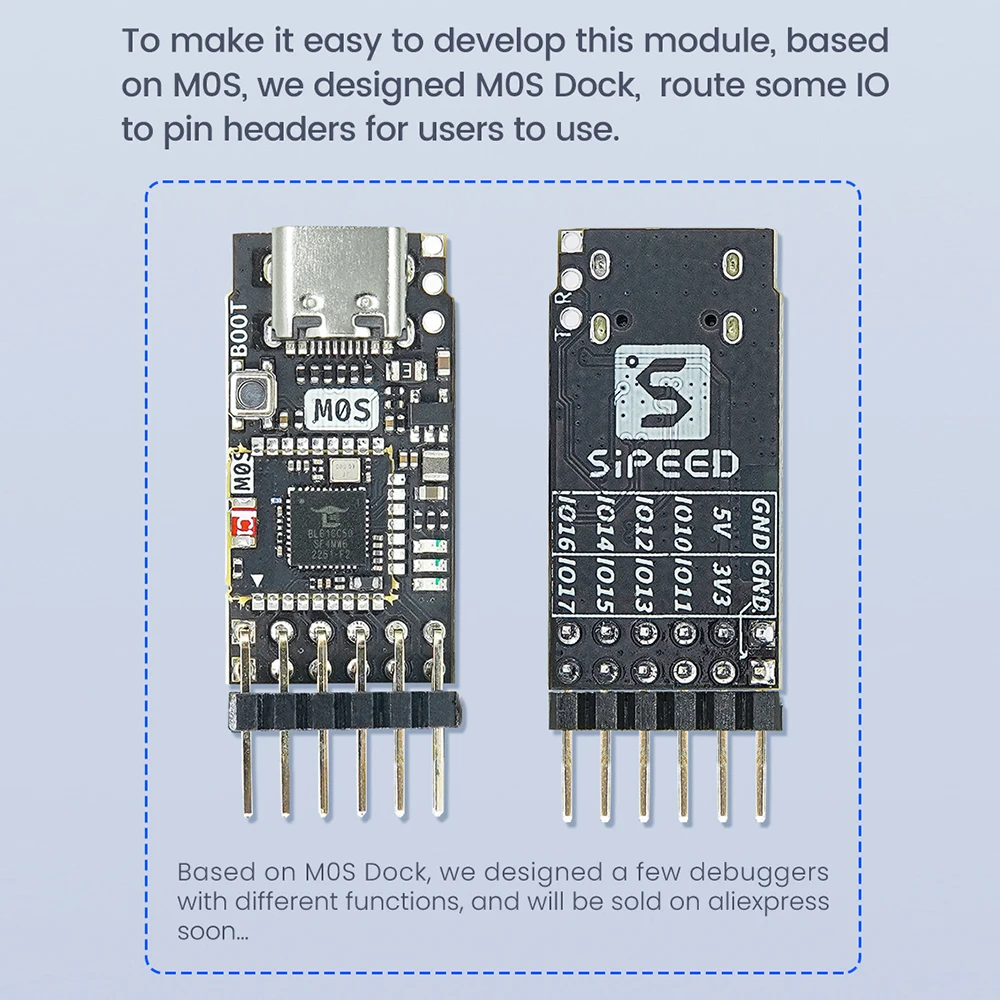 Sipeed M0S Dock Tinyml RISC-V BL616 Wireless Wifi6 Module Development Board Bluetooth-compatible 5.2 Support for Zigbee