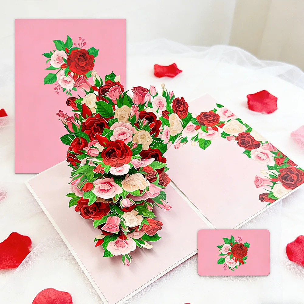 

1pc a Pop-Up Greeting Card Featuring Blossoms, for Christmas, Birthdays,Or As a Thank You Card,Perfect As a Mother'S Day Present