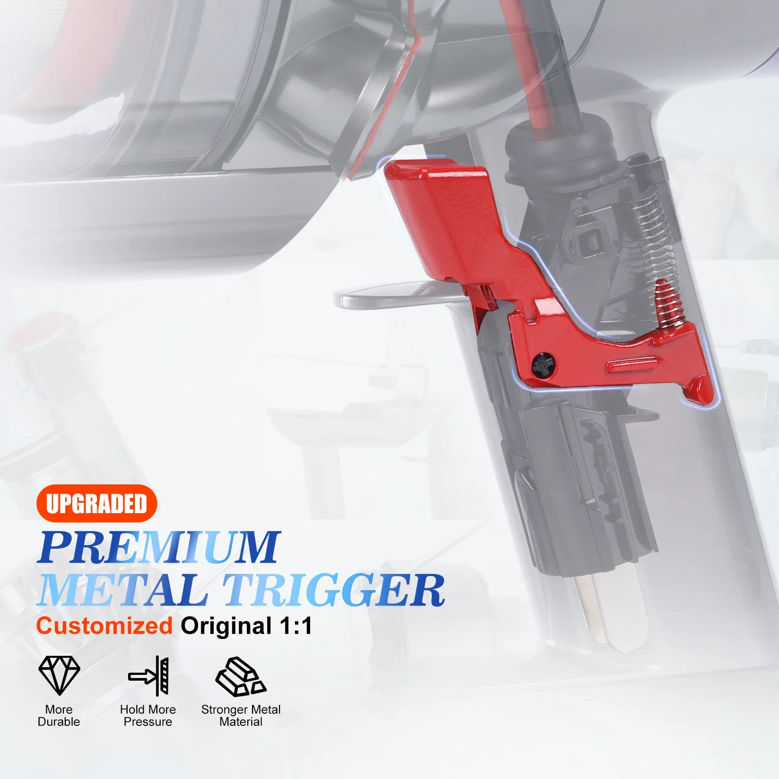 Metal Trigger Switch Button for Dyson V10 V11 SV12 SV14 with Full Repair Tools Kit, Power Switch Button replacement image 2