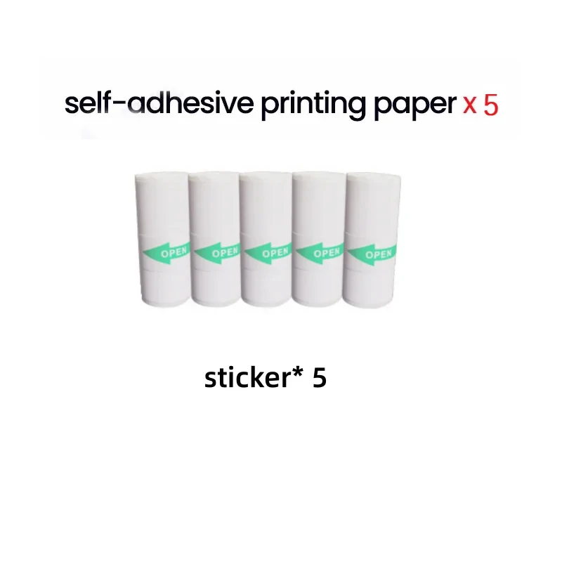 Printer Papers 57x25mm Self-adhesive Thermal Papers HD Color Label Printers for Inkless Student Study Mini Printer