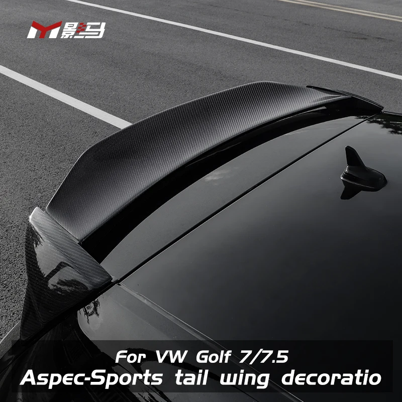 Carbon Fiber Rear Roof Spoiler Wing For Volkswagen Vw Polo Spoiler Car Trunk External Trim Decoration