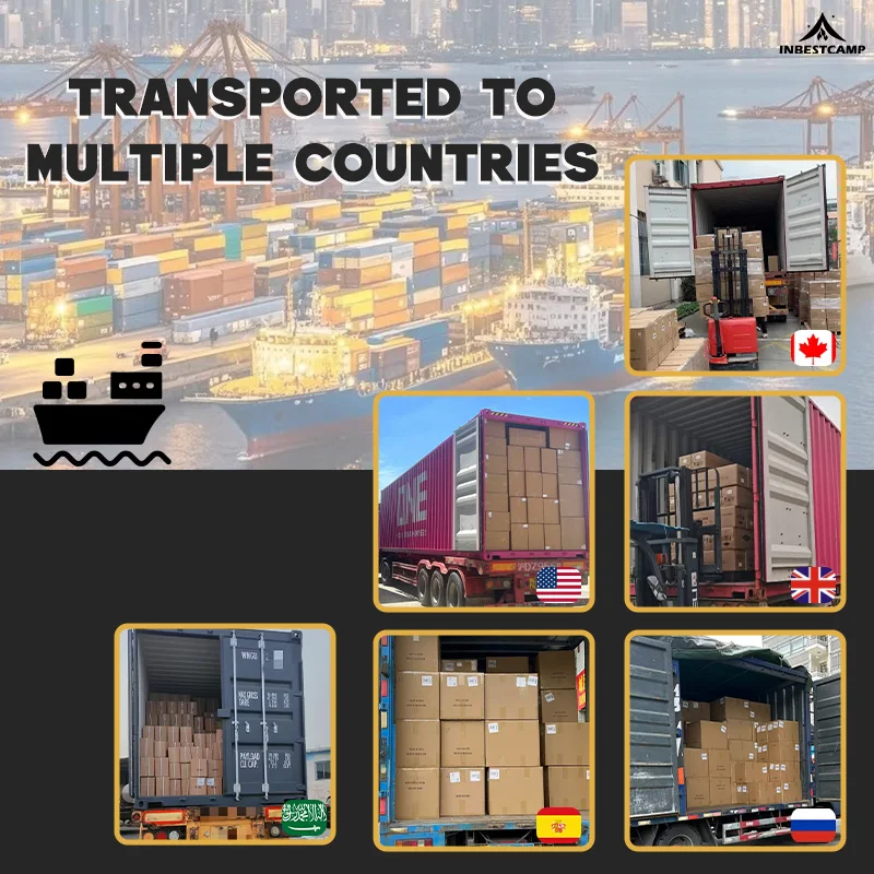 INBESTCAMP Portable Wood Burning Camp Stove Chimney Pipe Stainless Steel Tent Heater Camping Ice Fish Backpacking Heating Stove