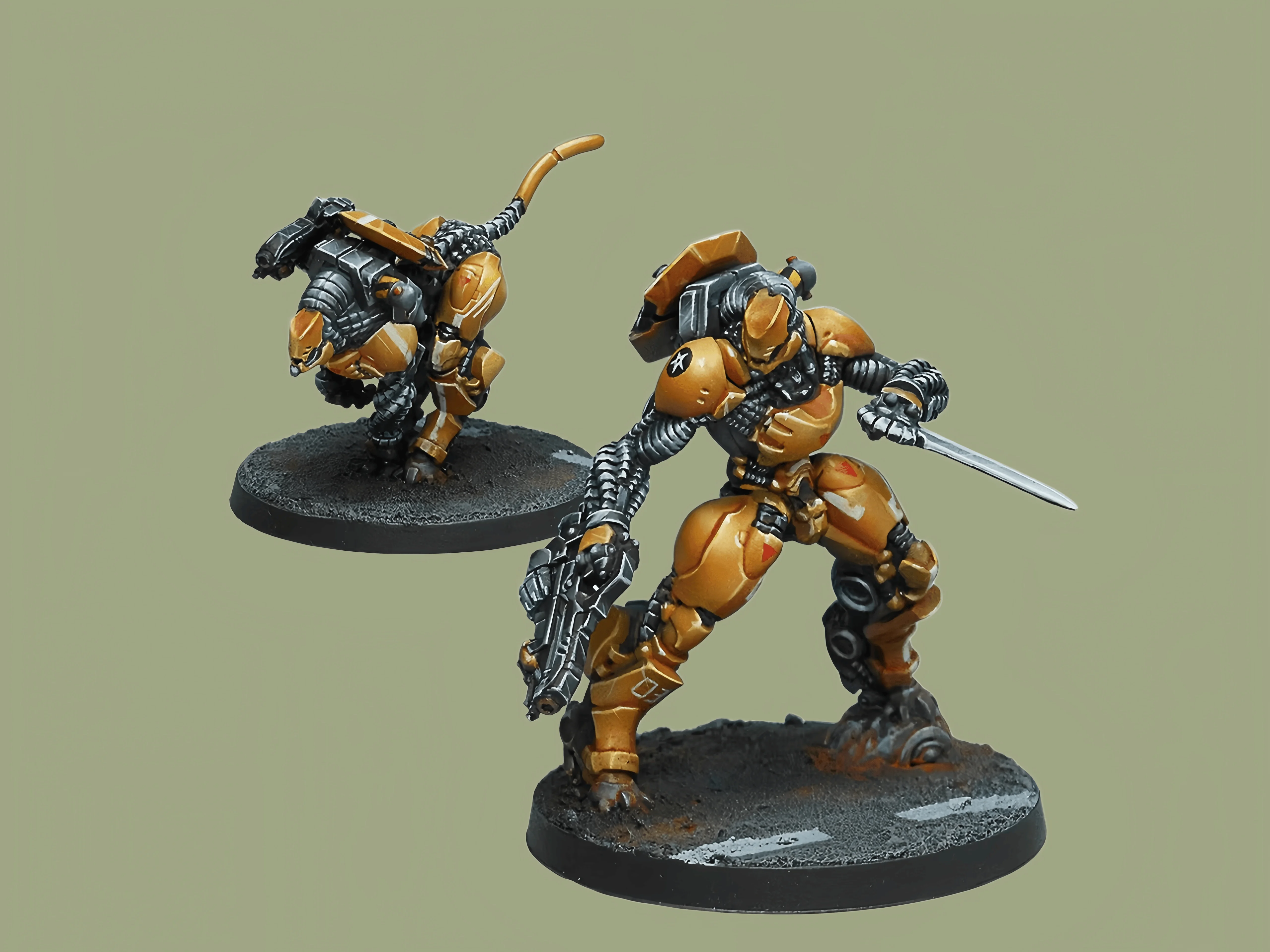 Die Cast Resin Model Assembly Kit, GK, Resin Combat Team 2, Unpainted, Including Base