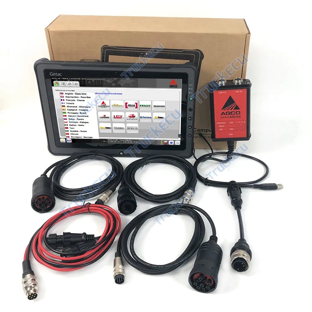 F110 tablet PC For AGCO 2X4 CANUSB FENDT EDT CANUSB interface  agricultural tractor diagnostic tool AGCO FENDT FenDias