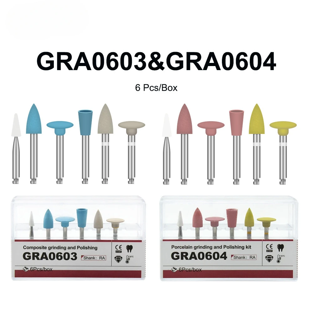 

Denta GRA0603 & GRA0604 Grinding Kit - 6-pack denta consumables for polishing wheels for tooth polishing