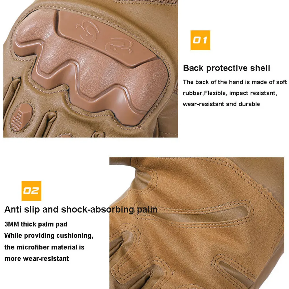 Windproof Warm Motorcycle Gloves Men's Motorbike Riding Touch Screen Moto Motocross Racing Biker Gloves Protective Gear 6