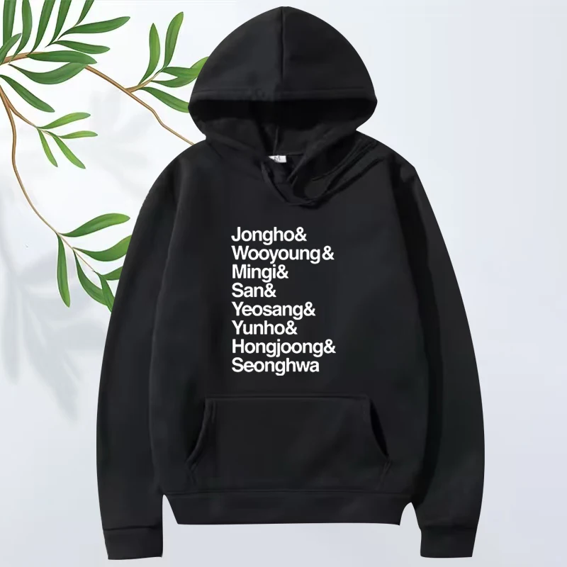 

k-pop Ateez classic graphics hoodie 2025 new men women fashion cool vintage Long sleeve streetwear print oversized hoodie unisex