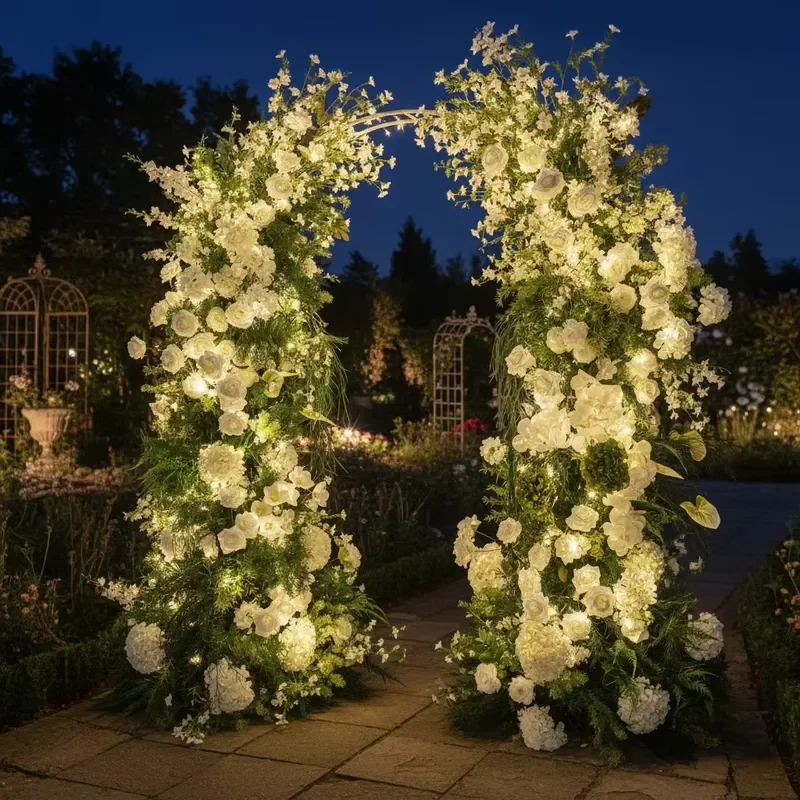 Super Star Floral Silk Plant Artificial Flowers Wedding Background Arch Backdrop for Photography Decorations