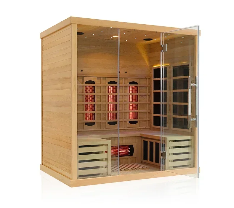 

Solid wood customization of light wave room, wet and dry steam box, sauna room, steam room for home use