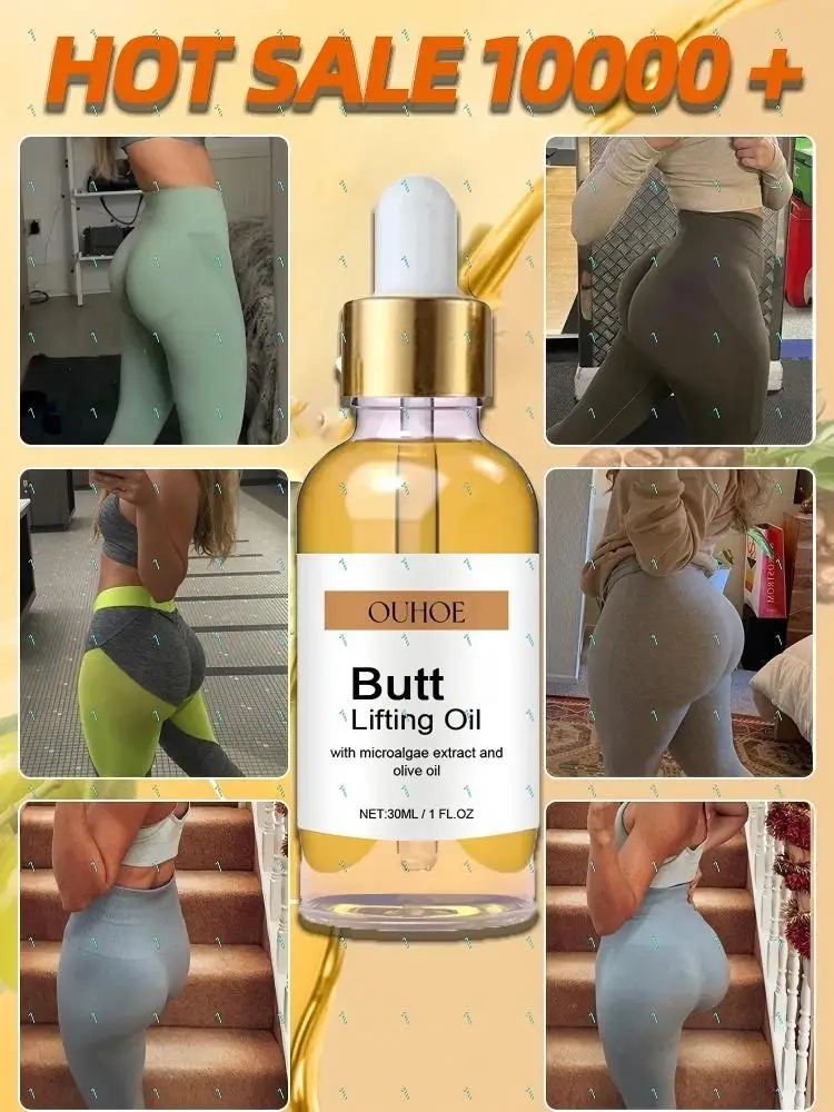 Minyak Pembesar Bokong Alami - Mengangkat & Mengencangkan untuk Tampilan Lebih Bulat dan Berisi - Penyerapan Cepat