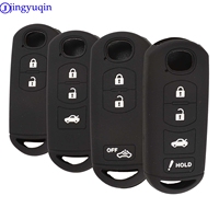 jingyuqin Remote Key Silicone Cover Case For MAZDA 2 3 5 6 CX-3 CX-5 CX-7 CX-9 Speed Miata MX5 Shell Jacket Protector 2 3 4 B