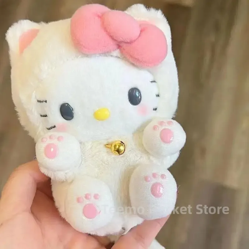 Sanrio Hello Kitty Cartoon Doll, Saco Escolar Pingente, Kawaii Anime Character Pequenos Enfeites, Acessórios Chave Brinquedos, Menina Presente, 10cm