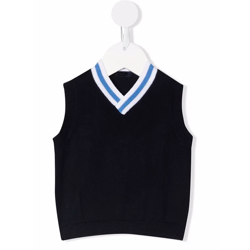 

Jenny&Dave 2023 British Academy Style Baby Tank Top Autumn and Winter New Boys' Knitwear Children's V-neck Sleeveless Pullover