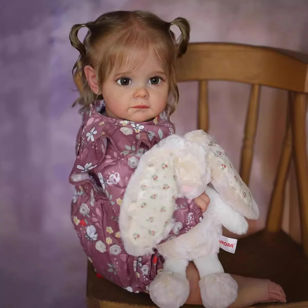 Maggie Reborn Butter Toddler, Soft Vinyl Silicone, Lifelike Hand-Foxhair Collecemballages Art, 60cm