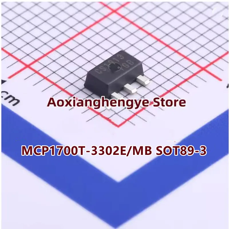 10PCS MCP1700-3.3V MCP1700T-3302E/MB SOT89-3 Good quality 250MA 3.3V Low Quiescent Current LDO