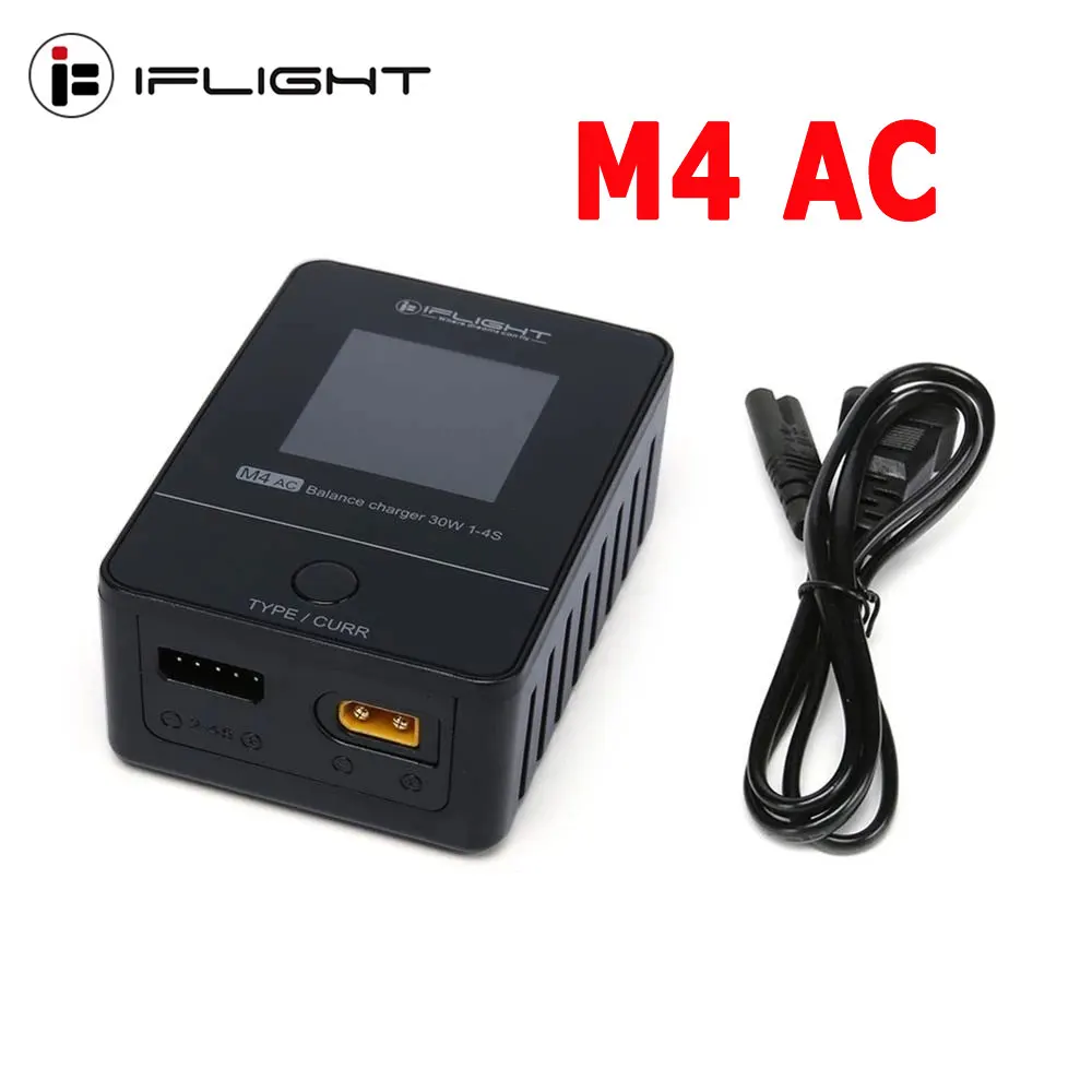 

IFlight M4 AC 30W 2.5A Smart Battery Balance Charger 2-4S Full viewing angle display 100-240V XT30 Output for FPV Racing Drone