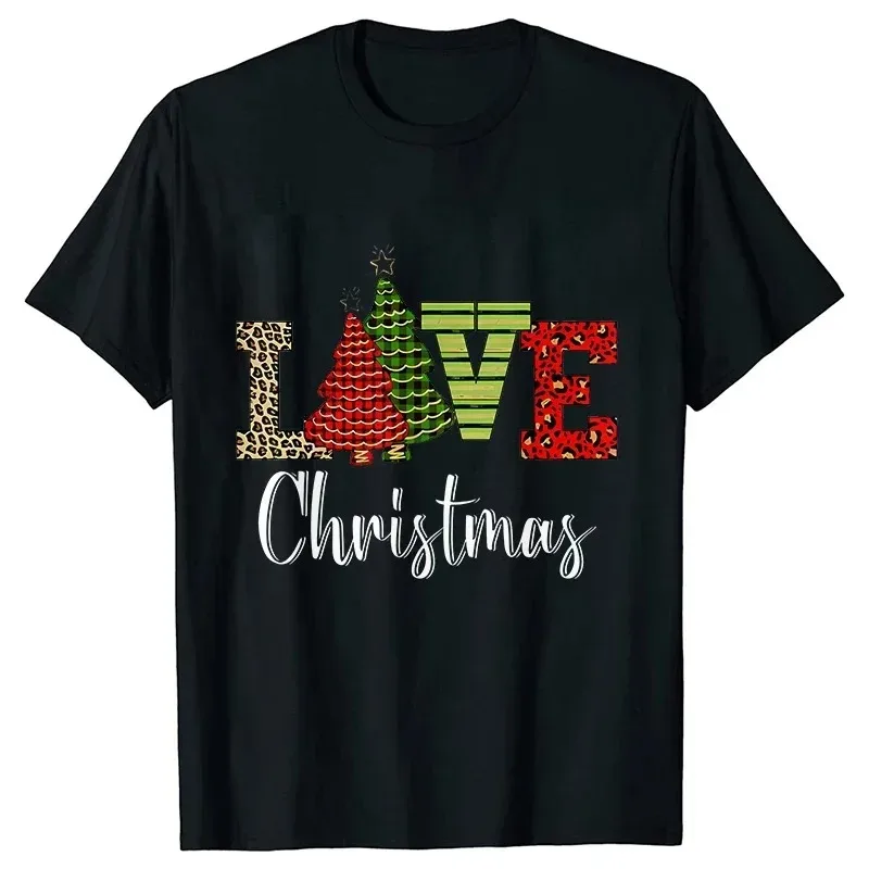 

Love Christmas Men's Y2k Clothing Harajuku Vintage Men Tops Male Casual Soft Fashion Xmas Streetwear Short Sleeve T-Shirts