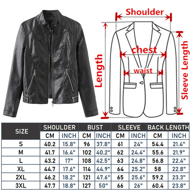 Veste en cuir décontractée pour femme, manches longues, fermeture éclair, col montant, manteau en PU, rouge, noir, vert, chameau, printemps, automne