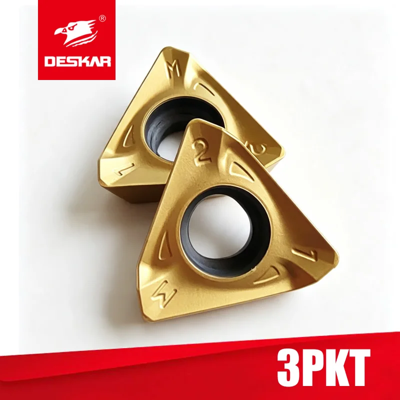 DESKAR 3PKT 3PKT100408 3PKT150508 3PKT100408R-M 3PKT150508R-M LF6028 CNC TE90 TCF Концевые фрезы Твердосплавные фрезерные пластины