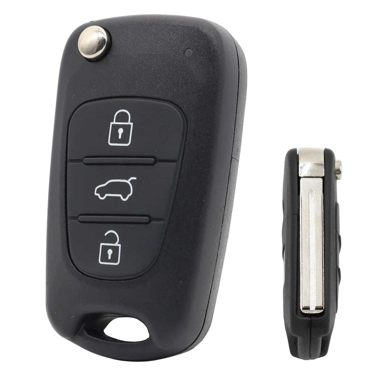 Remote Key Shell Case Cover Fob For Hyundai I20 I30 IX20 IX35 Kia Picanto Sportage Sorento 3 Button Flip Folding Car Accessories