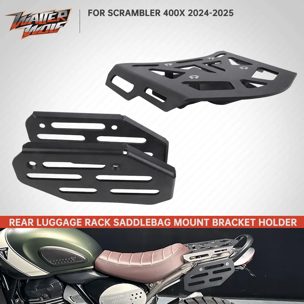 

Side Bag Luggage Carrier Racks Bracket For Scrambler 400X Scrambler400 X 2024-2025 Rear Luggage Rack Holder Saddle Bags Support