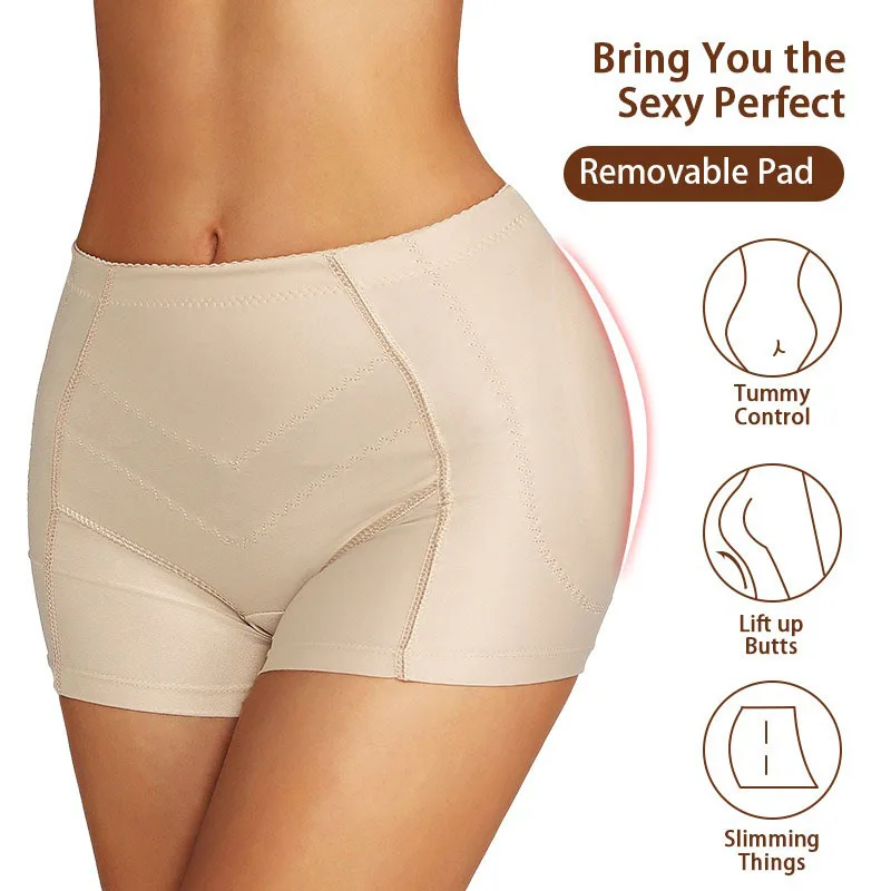 GUUDIA Butt Lifter Underwear for Womens Tummy Control Seamless Booty Padded Hip Underwear Shaper Breathable Enhancer Shapewear