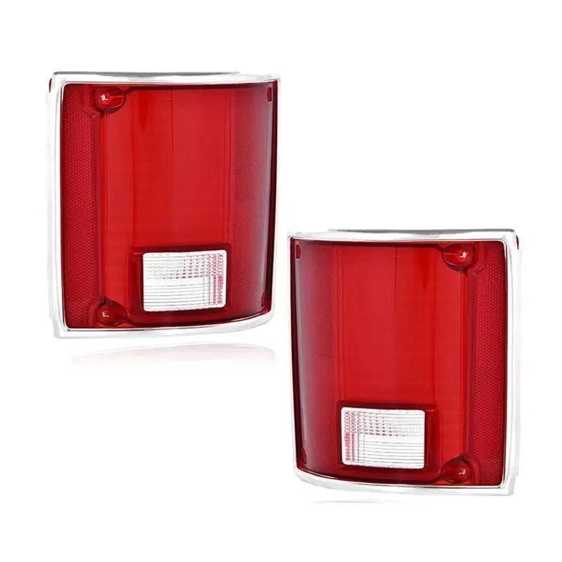 

A82M-For Chevy C10 K20 GMC Sierra 1973-91 1Pair Car Tail Lights Tail Lamps With Chrome Bezel GM2801122, GM2800122