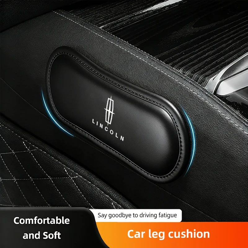 Almohada de cuero para coche, almohadilla elástica para rodilla, almohadilla para piernas de espuma viscoelástica para Lincoln Z Navigator Town-car Aviator MKZ Corsair Continental, 1 unidad
