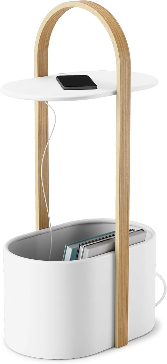 

Приставной столик Bellwood с местом для хранения и системой организации кабелей, белый