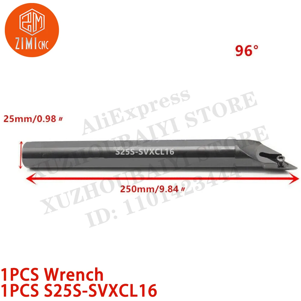 1 шт S25S-SVXCL16 Внутренний токарный станок с ЧПУ 25 мм Держатель токарных инструментов Для вставки VCGT1604 токарный станок по металлу механический инструмент с ЧПУ режущий инструмент
