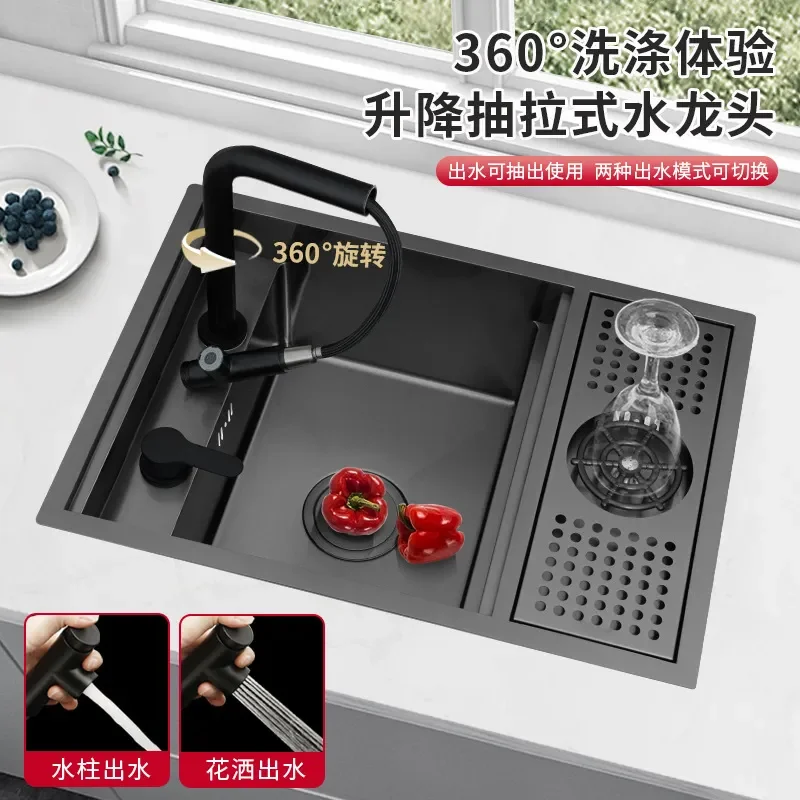 for Concealed Sink with Cup Washer 304 Stainless Steel Western Kitchen Zhongdao Water Bar RV Small Single Slot Sink