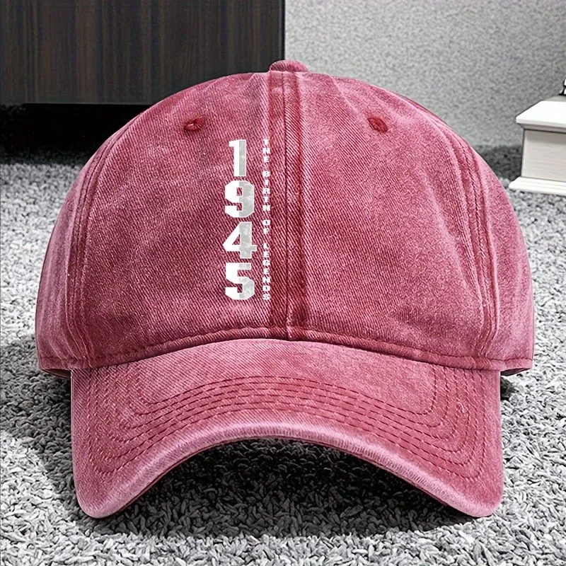 ولادة الأساطير 1945 75th هدية عيد ميلاد الموضة إلى الأمام قبعة بيسبول قبعة بيسبول كلاسيكية للرجال والنساء في الهواء الطلق فيشين