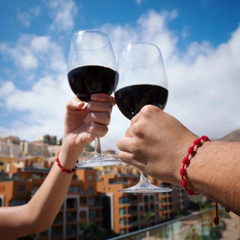 Handmade 7 Knots Red String Couple Bracelet for Lover Protection Lucky Amulet and Friendship Braid Rope Wristband Jewelry Gift