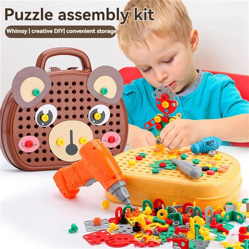 A14M Play Toolbox, กล่องเครื่องมือ, กล่องเครื่องมือของเล่นสว่านและสกรูสําหรับเด็กวัยหัดเดิน