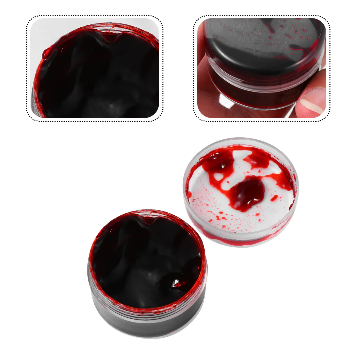 3pcs Fake Blood Plasma Halloween Makeup Tool For Scars Bruises Effects Blood Gel Realistic Red Horror Special Effects Cosplay