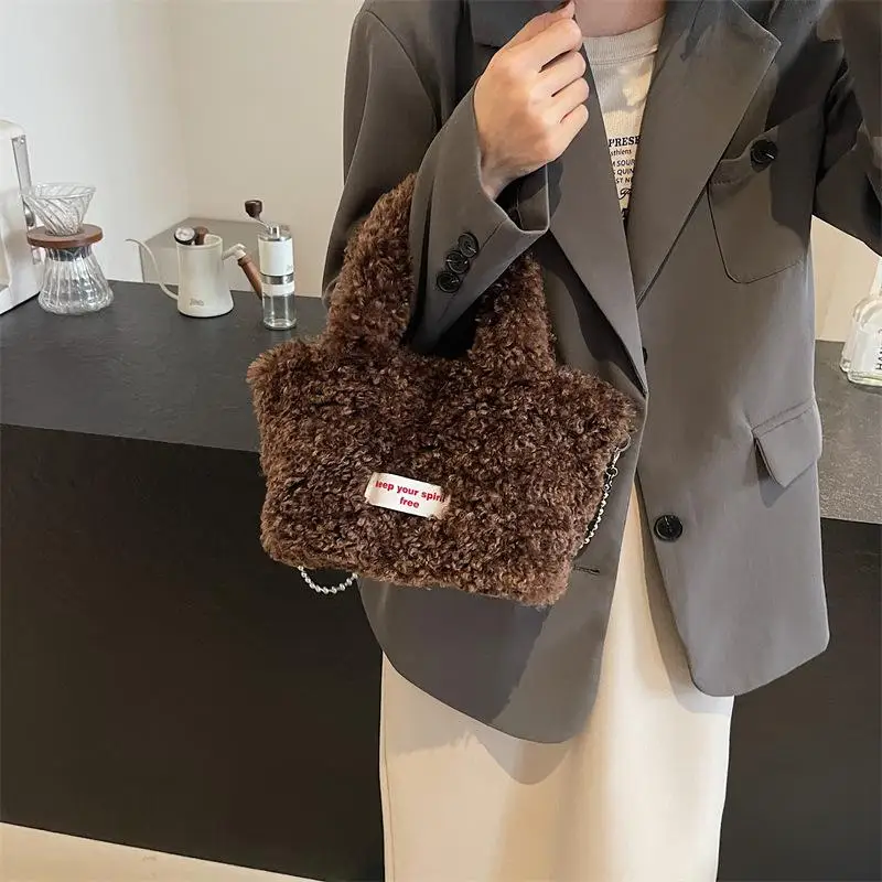 حقيبة كروس كاجوال من القطيفة للركاب، حقيبة يد كورية لطيفة للخريف والشتاء، حقيبة دلو للنساء هدايا عيد الميلاد