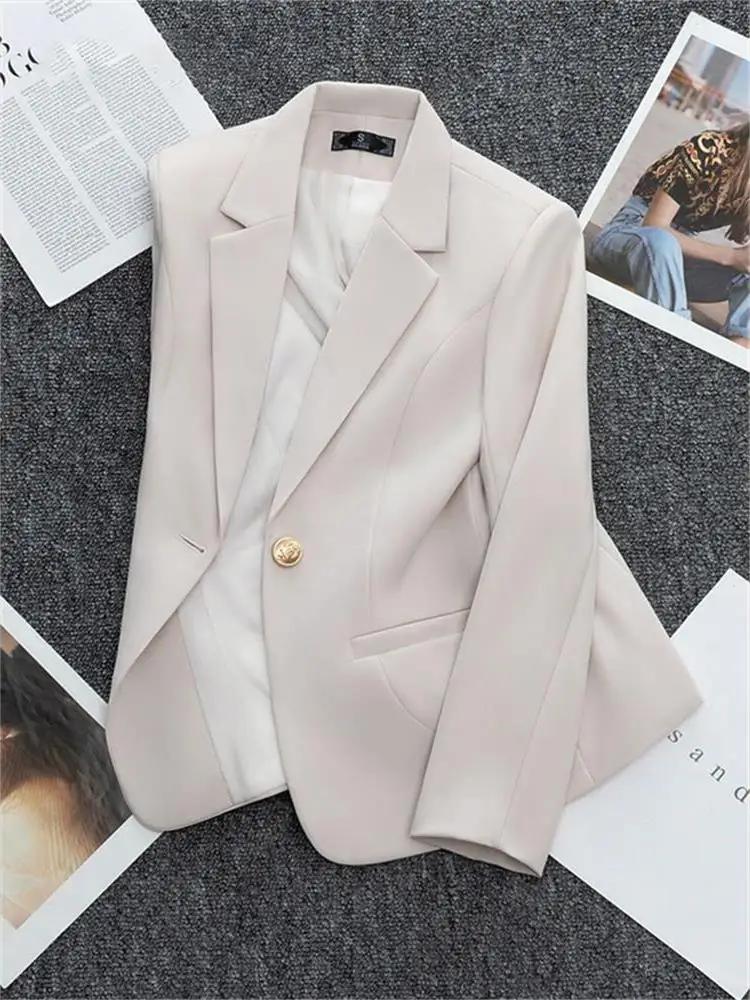 

Beige ort Tailored Women's Suit Jaet 2025 Spring Collection Long Sve Button Detail Slim Fit Ladies' Top Western Sle