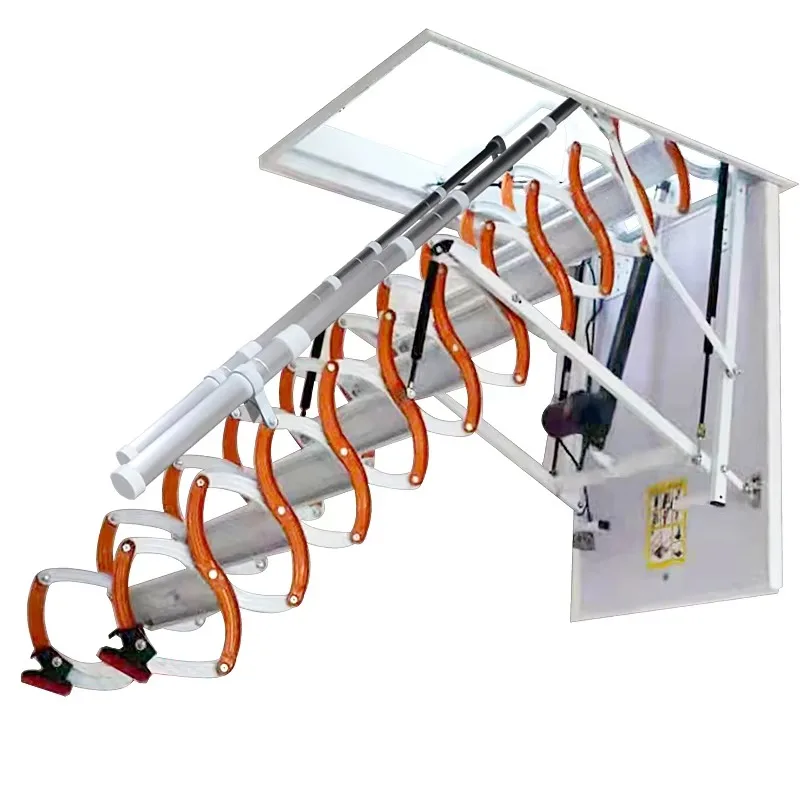

【Best-selling】Attic Telescopic Stairs Electric Telescopic Stairs Automatic Elevator Second Generation Attic Invisible Stairs Hou