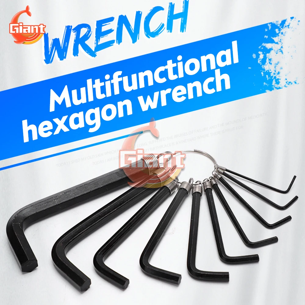 Multifunction Allen wrench 1.5/2/2.5/3/3.5/4/4.5/5/5.5/6/6.5mm Hexagon Allen Key Wrench Tools Set home Bicycle Repair Tools