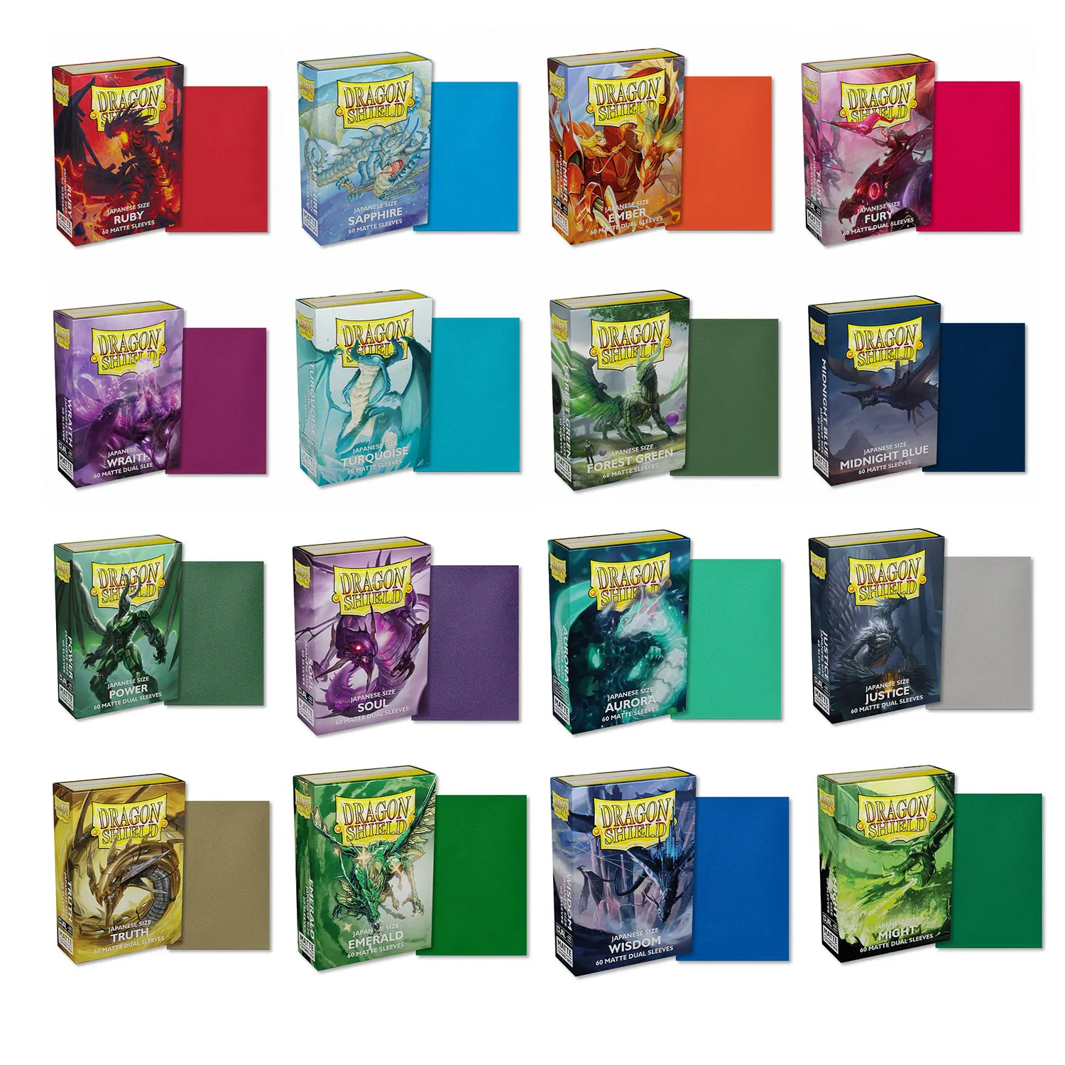 Dragon Shield 60PCS/box YGO Matte Dual Game Cards Sleeves for Japanese Yu-Gi-Oh Small Sized Board Game Cards Protector Cover